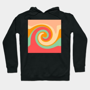 Swirl with Red, Yellow and Green Hoodie